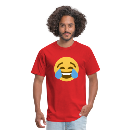 😂 Face with Tears of Joy (Twemoji) Unisex Classic T-Shirt - red