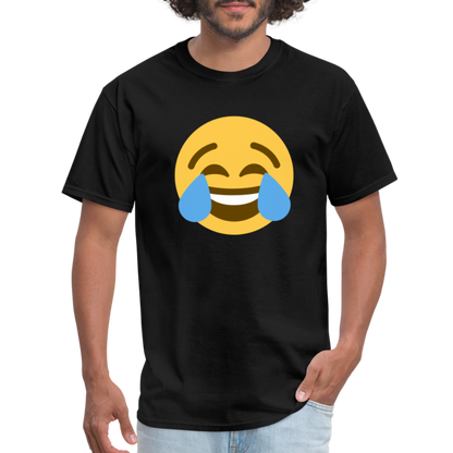 😂 Face with Tears of Joy (Twemoji) Unisex Classic T-Shirt - black