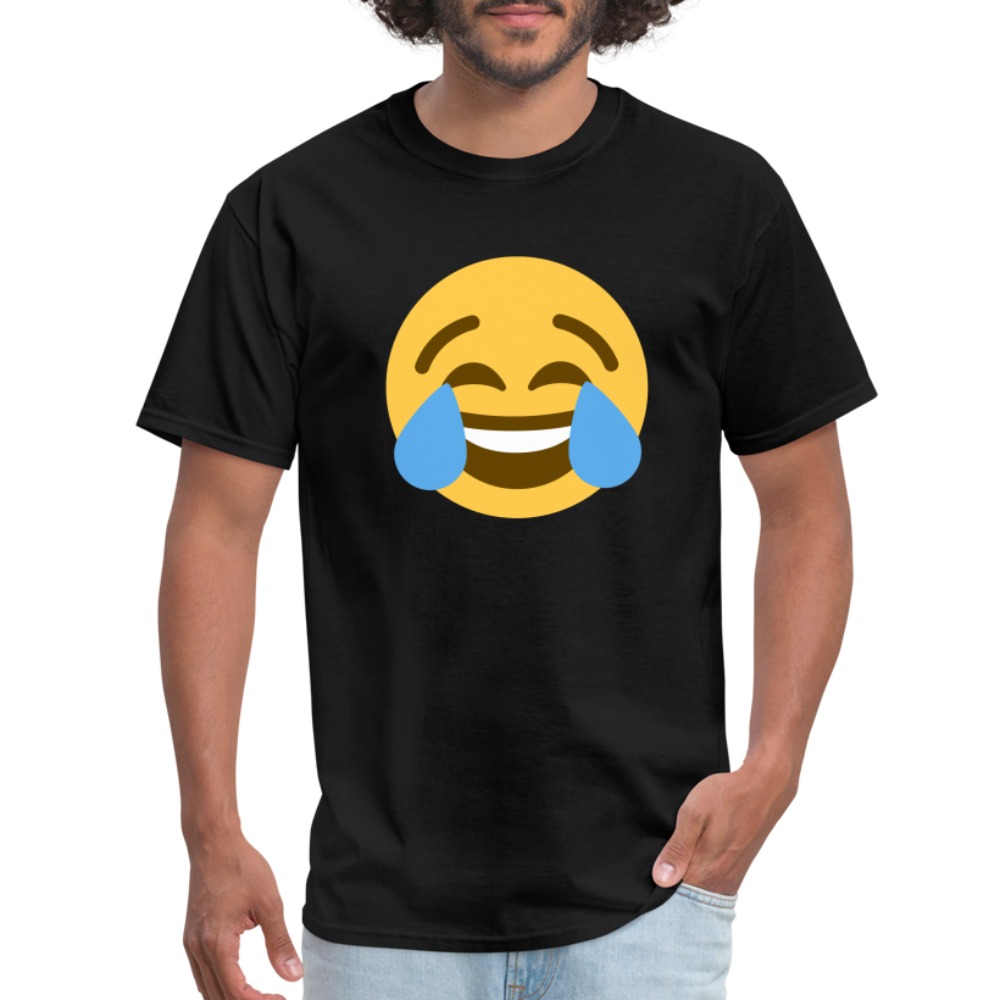 😂 Face with Tears of Joy (Twemoji) Unisex Classic T-Shirt - black