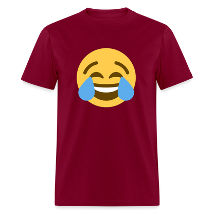 😂 Face with Tears of Joy (Twemoji) Unisex Classic T-Shirt - burgundy