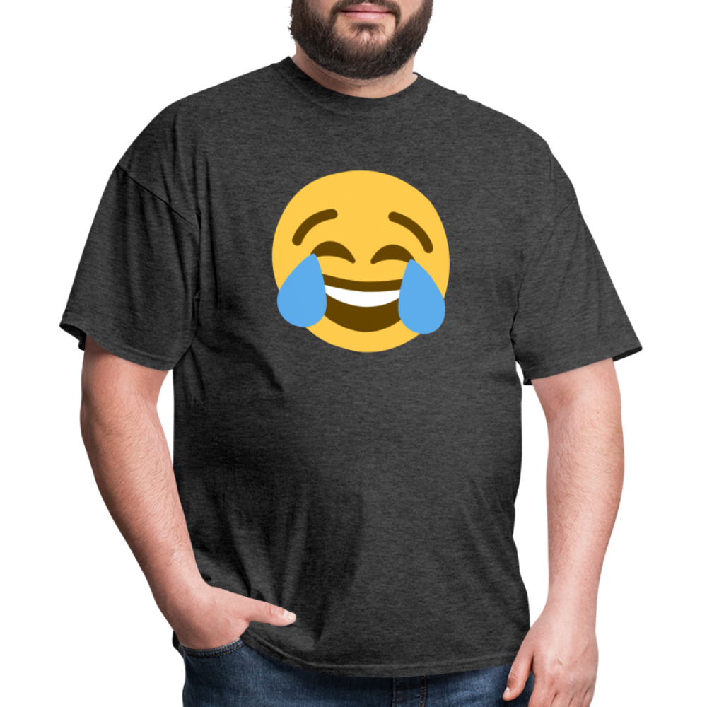 😂 Face with Tears of Joy (Twemoji) Unisex Classic T-Shirt - heather black