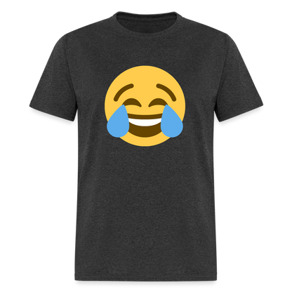 😂 Face with Tears of Joy (Twemoji) Unisex Classic T-Shirt - heather black