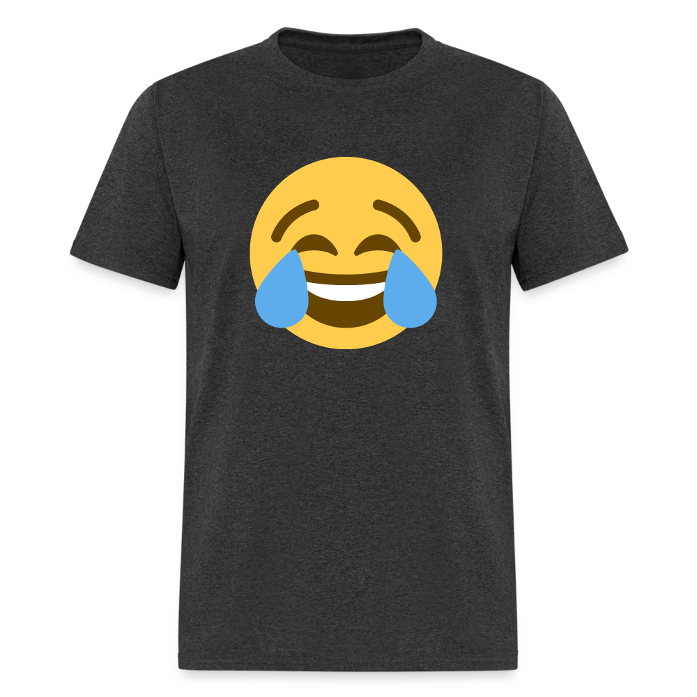 😂 Face with Tears of Joy (Twemoji) Unisex Classic T-Shirt - heather black