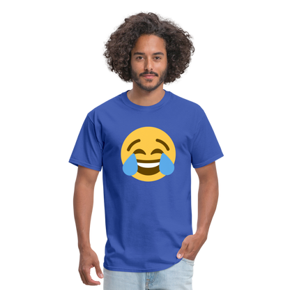 😂 Face with Tears of Joy (Twemoji) Unisex Classic T-Shirt - royal blue