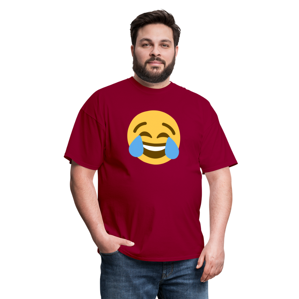 😂 Face with Tears of Joy (Twemoji) Unisex Classic T-Shirt - dark red