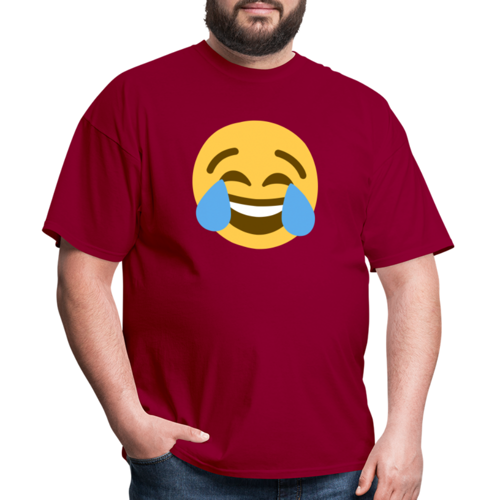 😂 Face with Tears of Joy (Twemoji) Unisex Classic T-Shirt - dark red