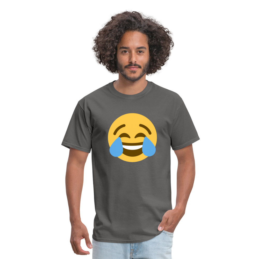 😂 Face with Tears of Joy (Twemoji) Unisex Classic T-Shirt - charcoal