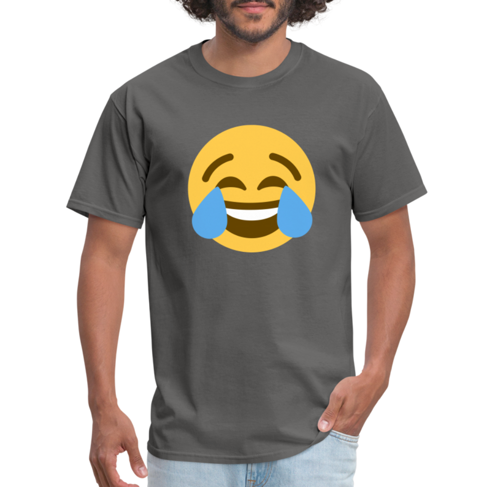 😂 Face with Tears of Joy (Twemoji) Unisex Classic T-Shirt - charcoal