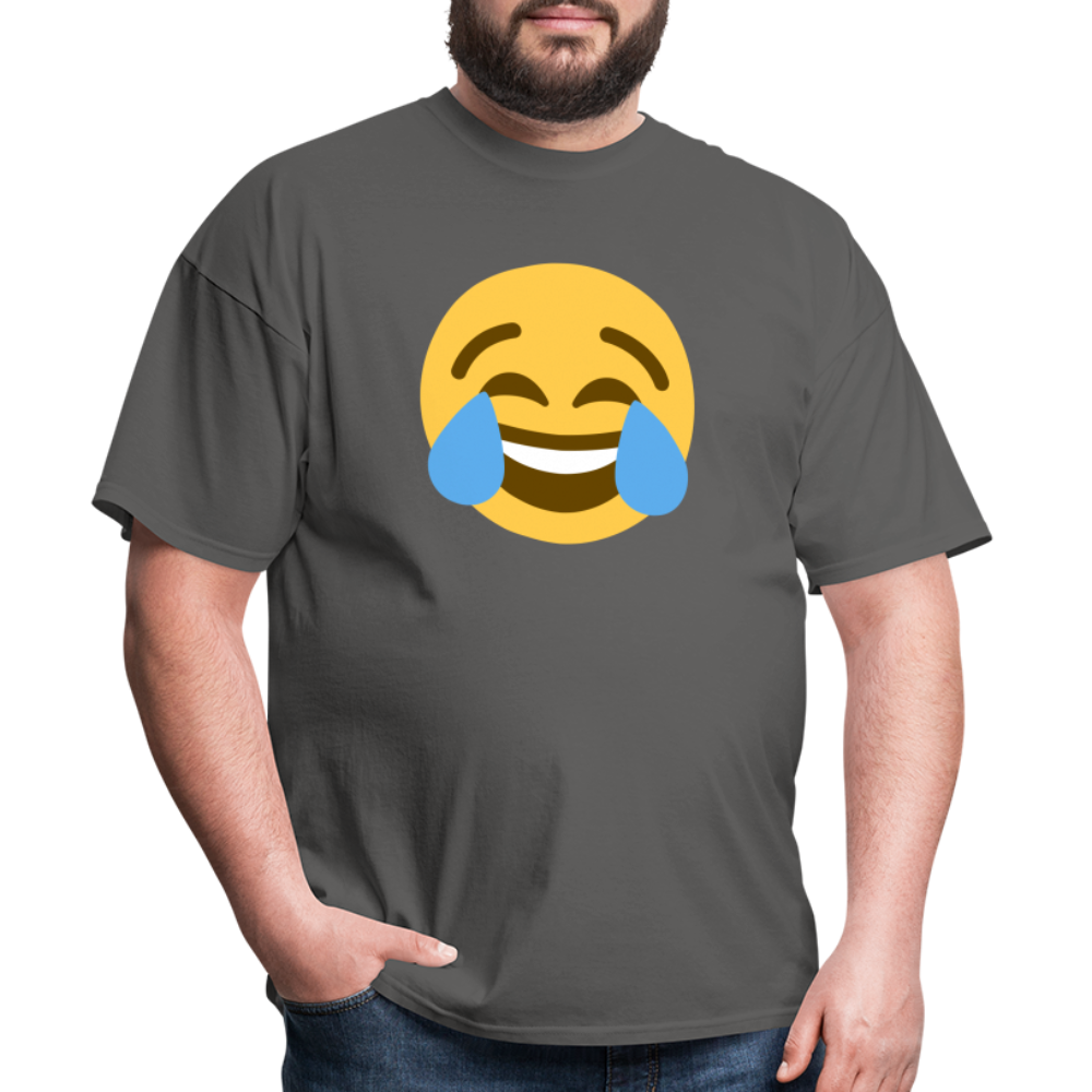 😂 Face with Tears of Joy (Twemoji) Unisex Classic T-Shirt - charcoal