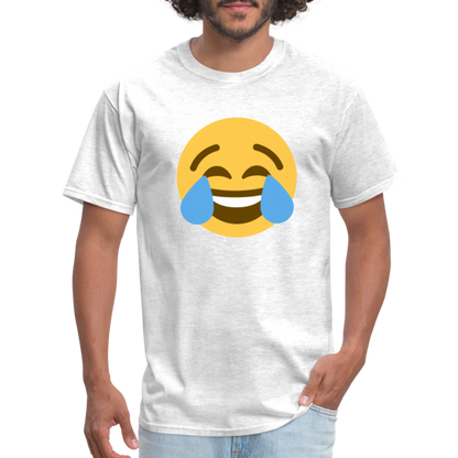 😂 Face with Tears of Joy (Twemoji) Unisex Classic T-Shirt - light heather gray