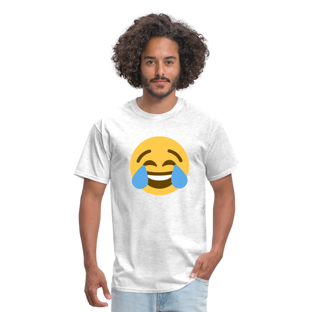 😂 Face with Tears of Joy (Twemoji) Unisex Classic T-Shirt - light heather gray