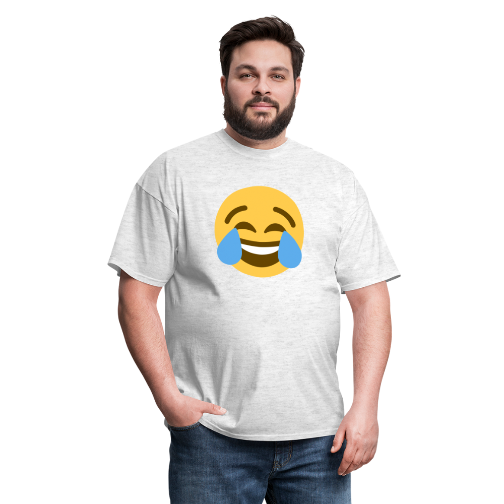 😂 Face with Tears of Joy (Twemoji) Unisex Classic T-Shirt - light heather gray