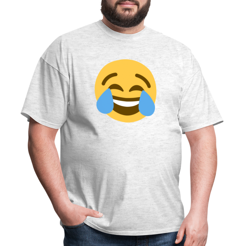 😂 Face with Tears of Joy (Twemoji) Unisex Classic T-Shirt - light heather gray