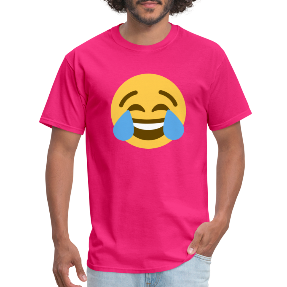 😂 Face with Tears of Joy (Twemoji) Unisex Classic T-Shirt - fuchsia