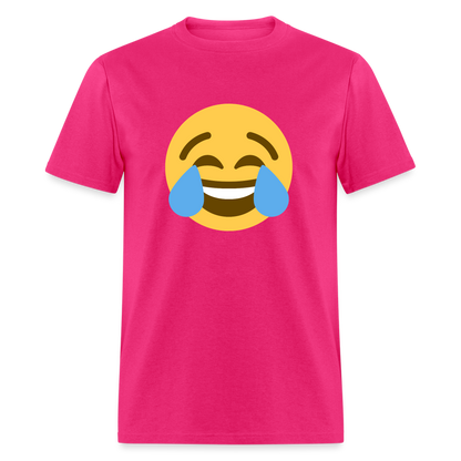😂 Face with Tears of Joy (Twemoji) Unisex Classic T-Shirt - fuchsia