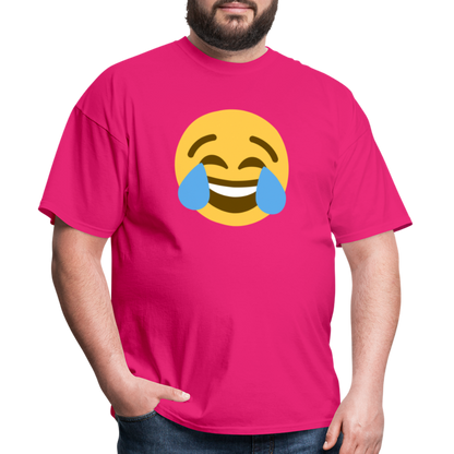 😂 Face with Tears of Joy (Twemoji) Unisex Classic T-Shirt - fuchsia