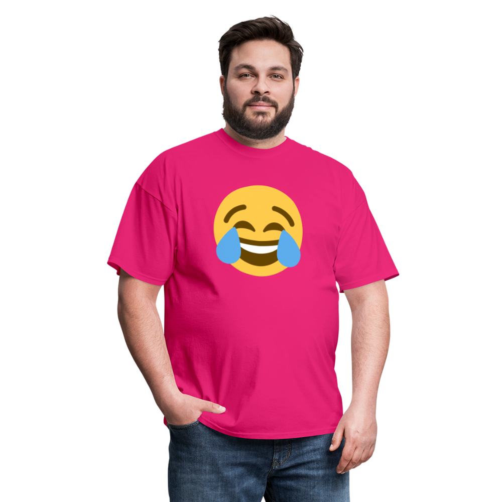 😂 Face with Tears of Joy (Twemoji) Unisex Classic T-Shirt - fuchsia