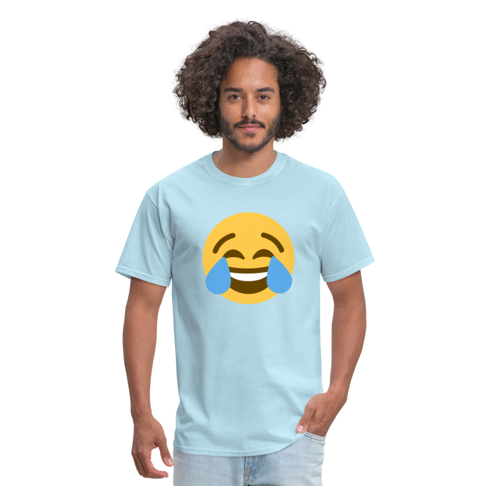 😂 Face with Tears of Joy (Twemoji) Unisex Classic T-Shirt - powder blue