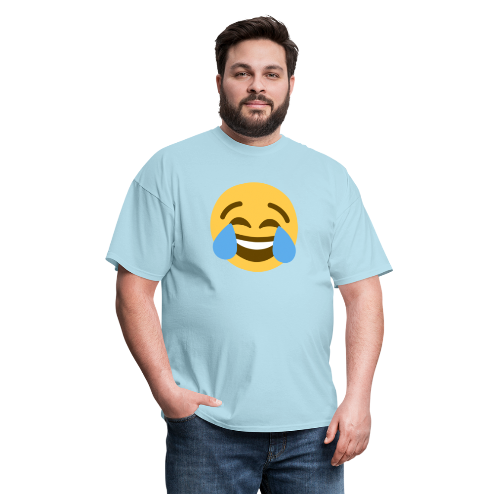 😂 Face with Tears of Joy (Twemoji) Unisex Classic T-Shirt - powder blue