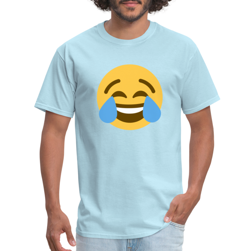 😂 Face with Tears of Joy (Twemoji) Unisex Classic T-Shirt - powder blue