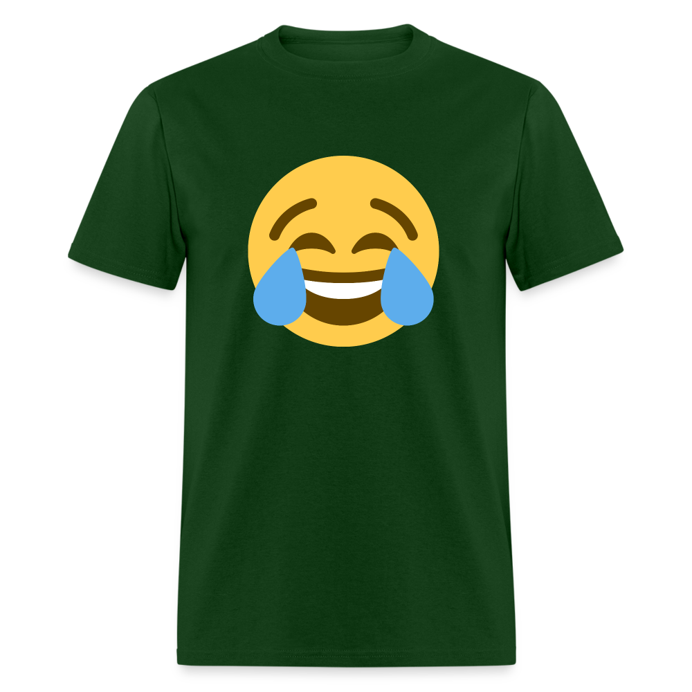 😂 Face with Tears of Joy (Twemoji) Unisex Classic T-Shirt - forest green