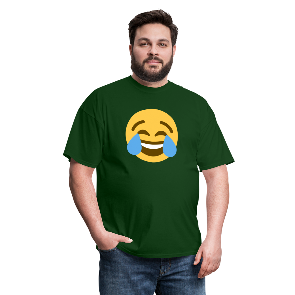 😂 Face with Tears of Joy (Twemoji) Unisex Classic T-Shirt - forest green