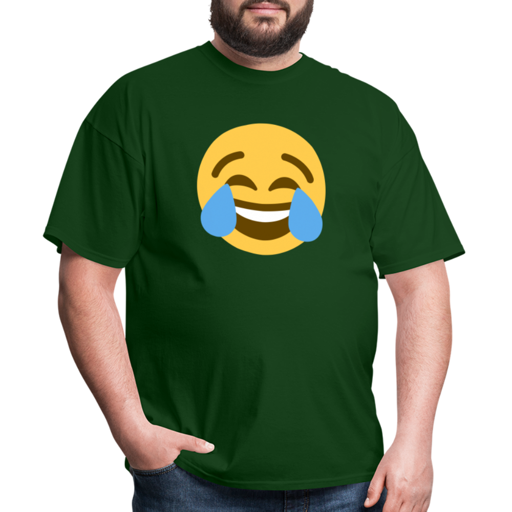 😂 Face with Tears of Joy (Twemoji) Unisex Classic T-Shirt - forest green