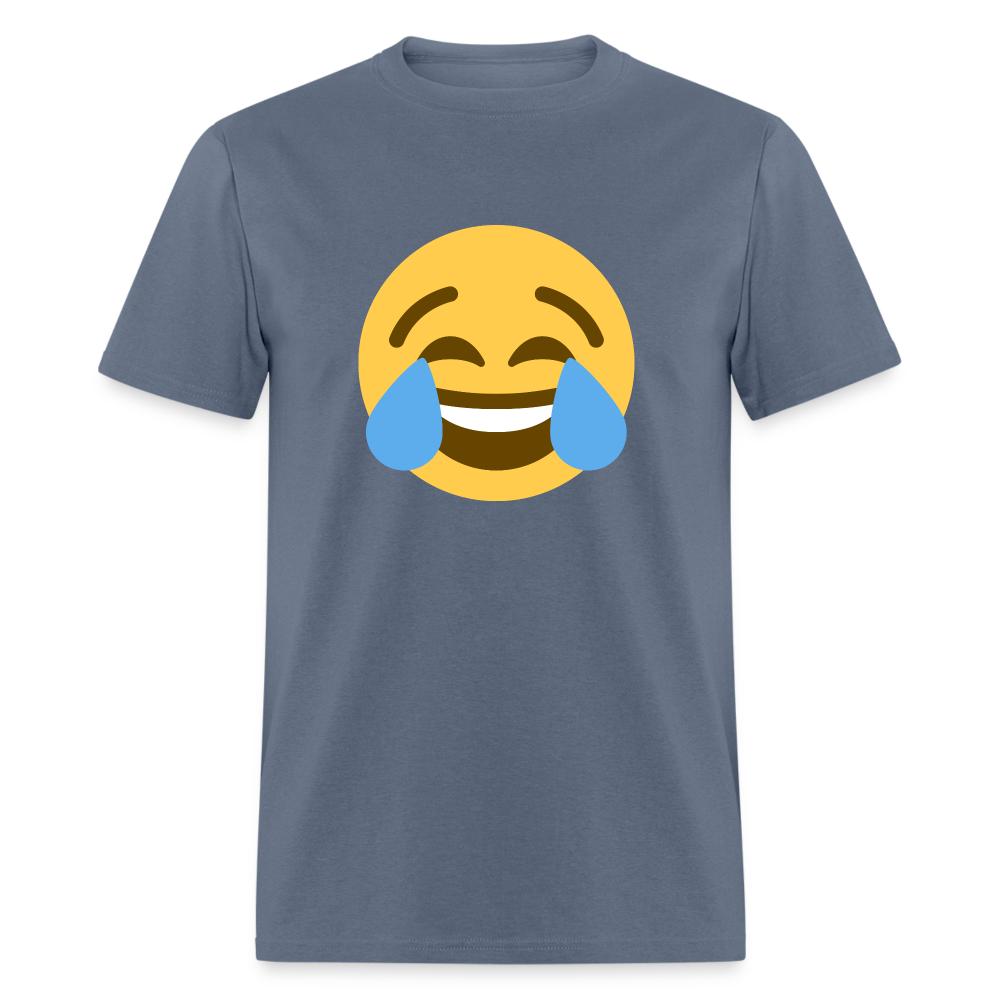😂 Face with Tears of Joy (Twemoji) Unisex Classic T-Shirt - denim