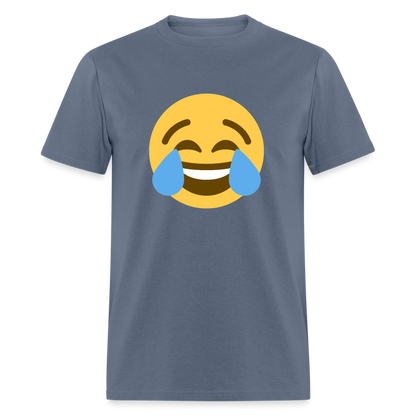 😂 Face with Tears of Joy (Twemoji) Unisex Classic T-Shirt - denim