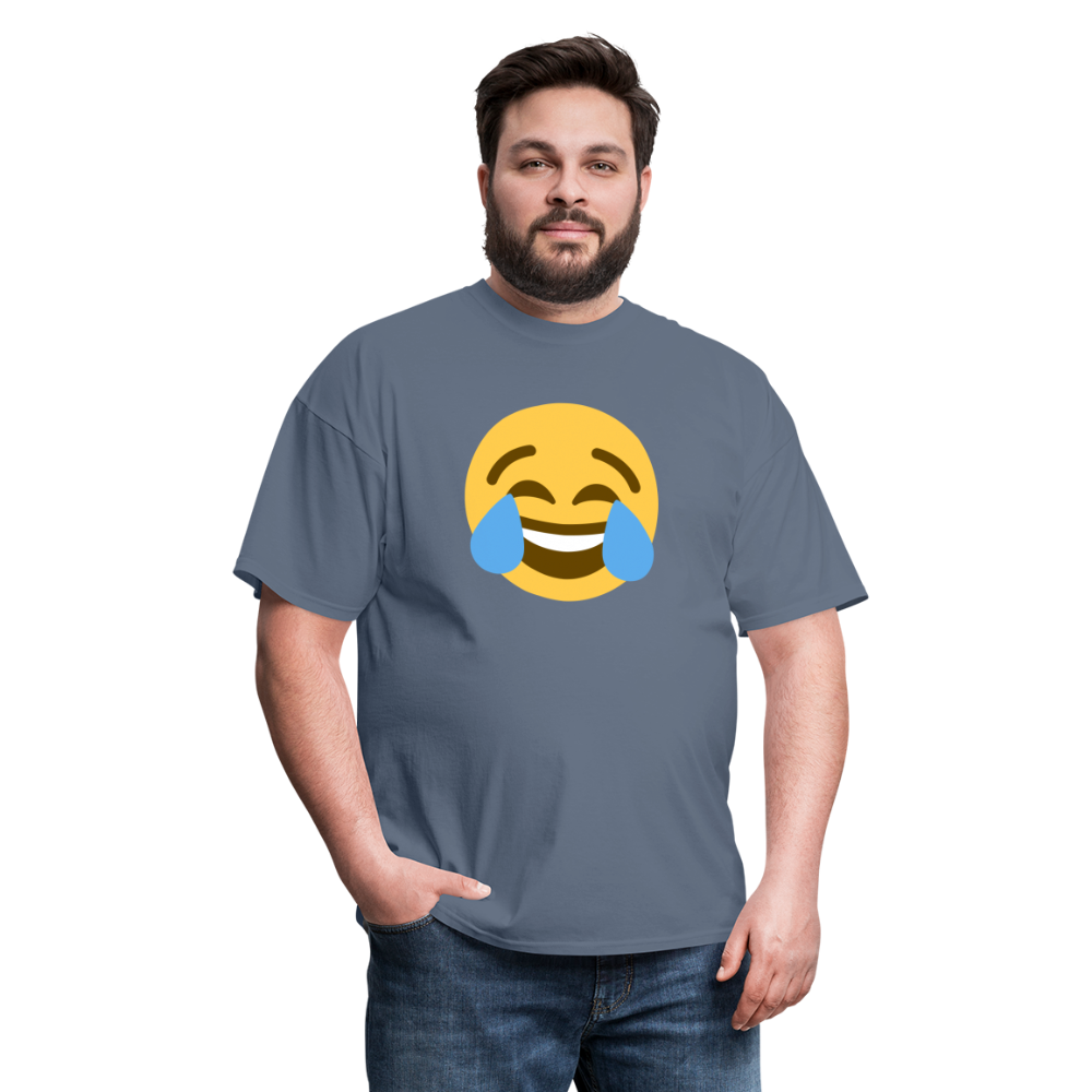 😂 Face with Tears of Joy (Twemoji) Unisex Classic T-Shirt - denim