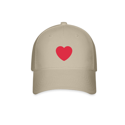 ❤️ Red Heart (Twemoji) Baseball Cap - khaki