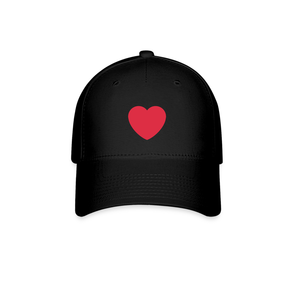 ❤️ Red Heart (Twemoji) Baseball Cap - black
