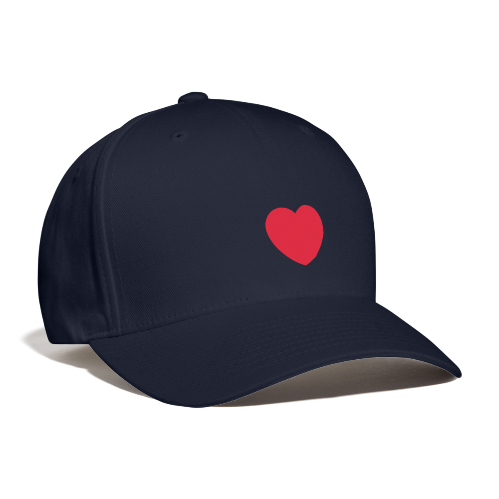 ❤️ Red Heart (Twemoji) Baseball Cap - navy