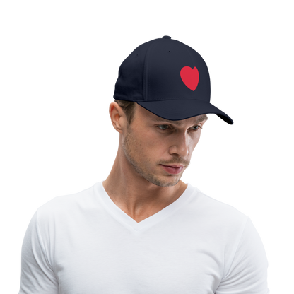 ❤️ Red Heart (Twemoji) Baseball Cap - navy