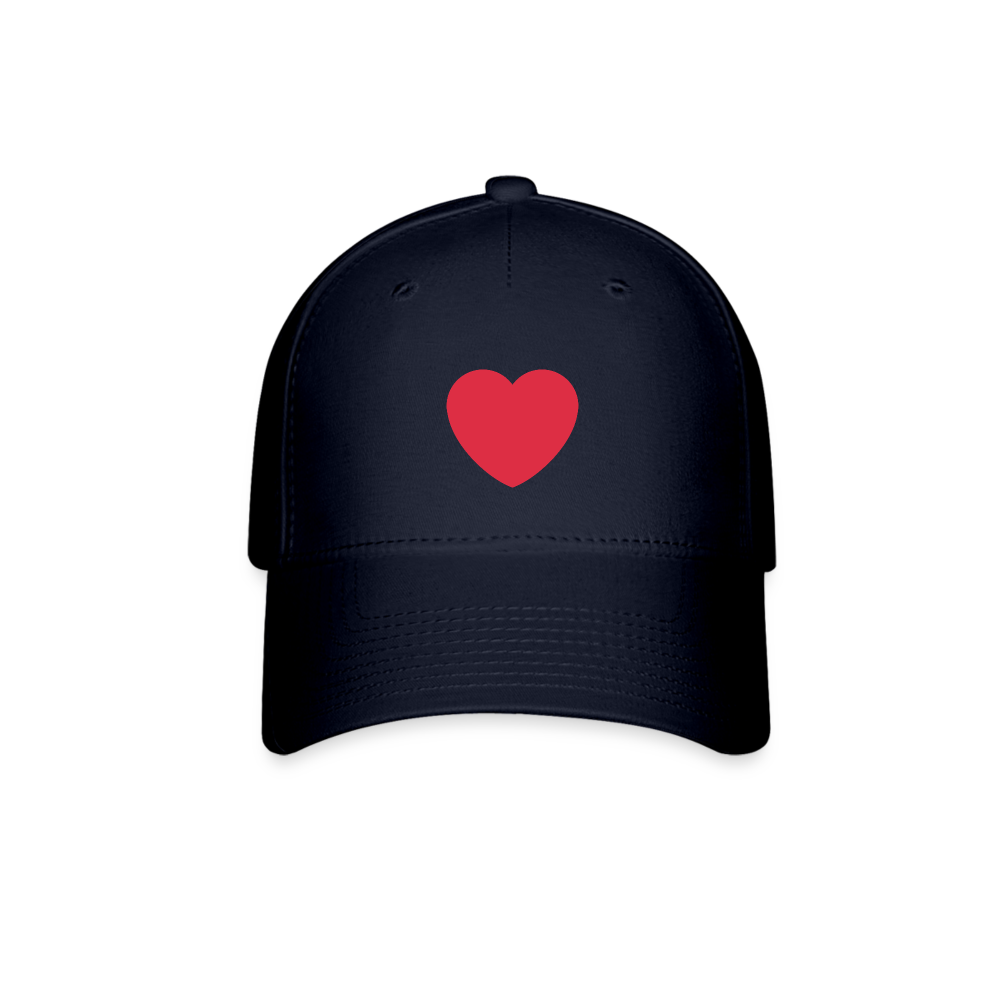 ❤️ Red Heart (Twemoji) Baseball Cap - navy