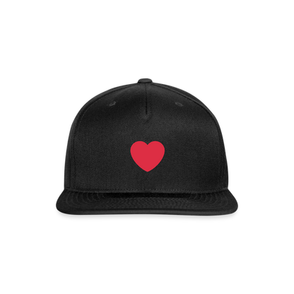 ❤️ Red Heart (Twemoji) Snapback Baseball Cap - black