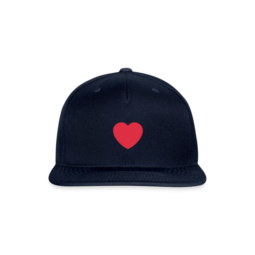 ❤️ Red Heart (Twemoji) Snapback Baseball Cap - navy
