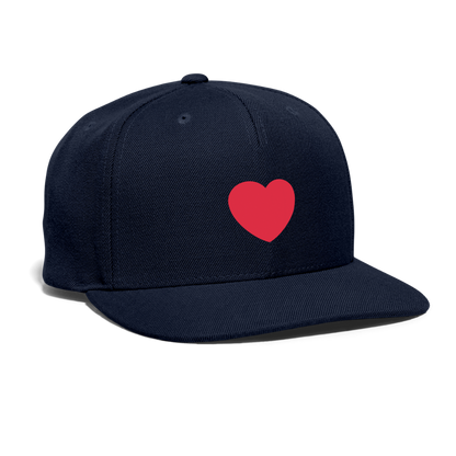 ❤️ Red Heart (Twemoji) Snapback Baseball Cap - navy