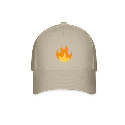 🔥 Fire (Twemoji) Baseball Cap - khaki