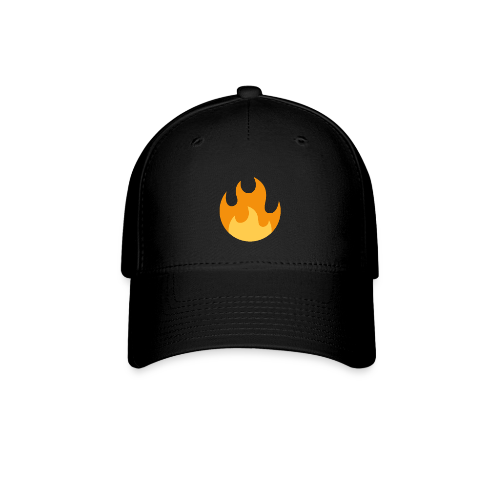 🔥 Fire (Twemoji) Baseball Cap - black