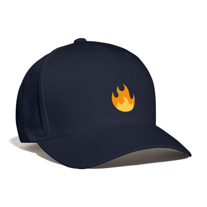 🔥 Fire (Twemoji) Baseball Cap - navy