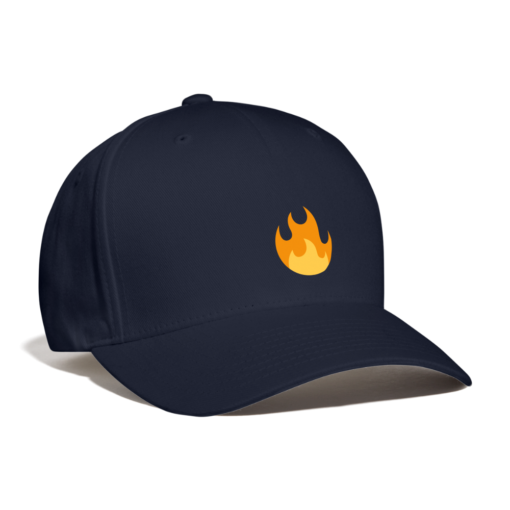 🔥 Fire (Twemoji) Baseball Cap - navy