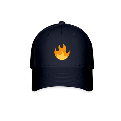 🔥 Fire (Twemoji) Baseball Cap - navy
