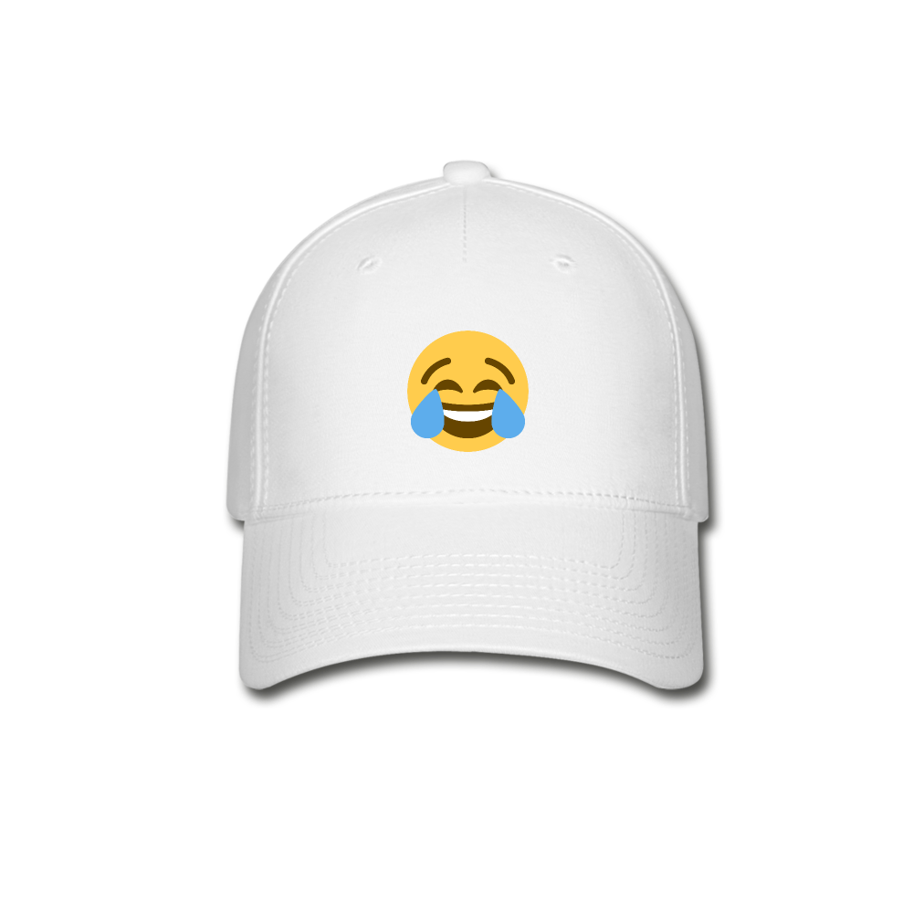 😂 Face with Tears of Joy (Twemoji) Baseball Cap - white