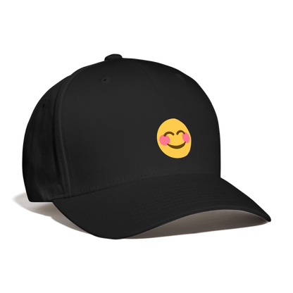 😊 Smiling Face with Smiling Eyes (Twemoji) Baseball Cap - black