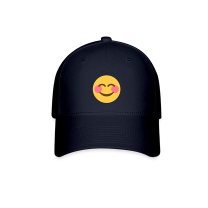 😊 Smiling Face with Smiling Eyes (Twemoji) Baseball Cap - navy