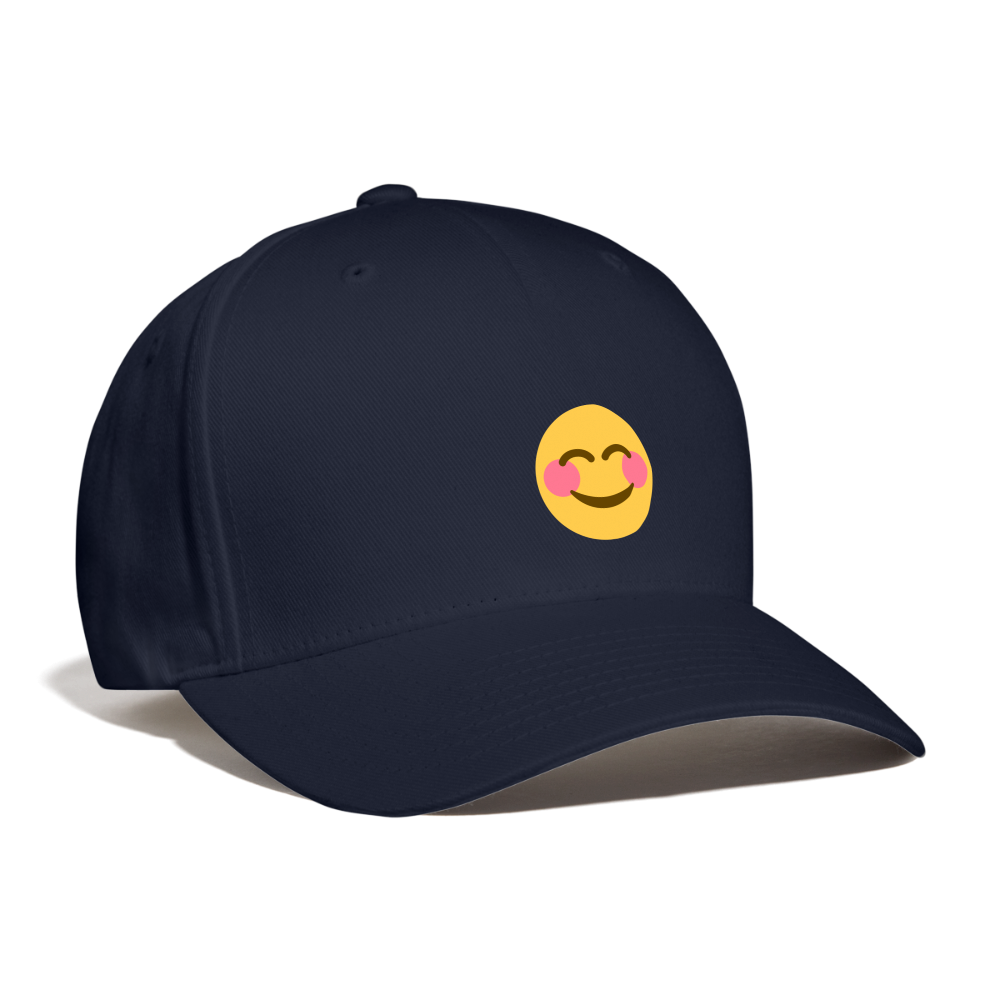 😊 Smiling Face with Smiling Eyes (Twemoji) Baseball Cap - navy