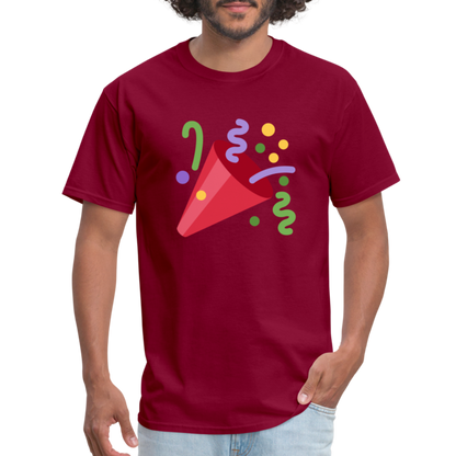 🎉 Party Popper (Twemoji) Unisex Classic T-Shirt - burgundy
