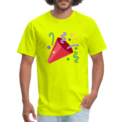 🎉 Party Popper (Twemoji) Unisex Classic T-Shirt - safety green