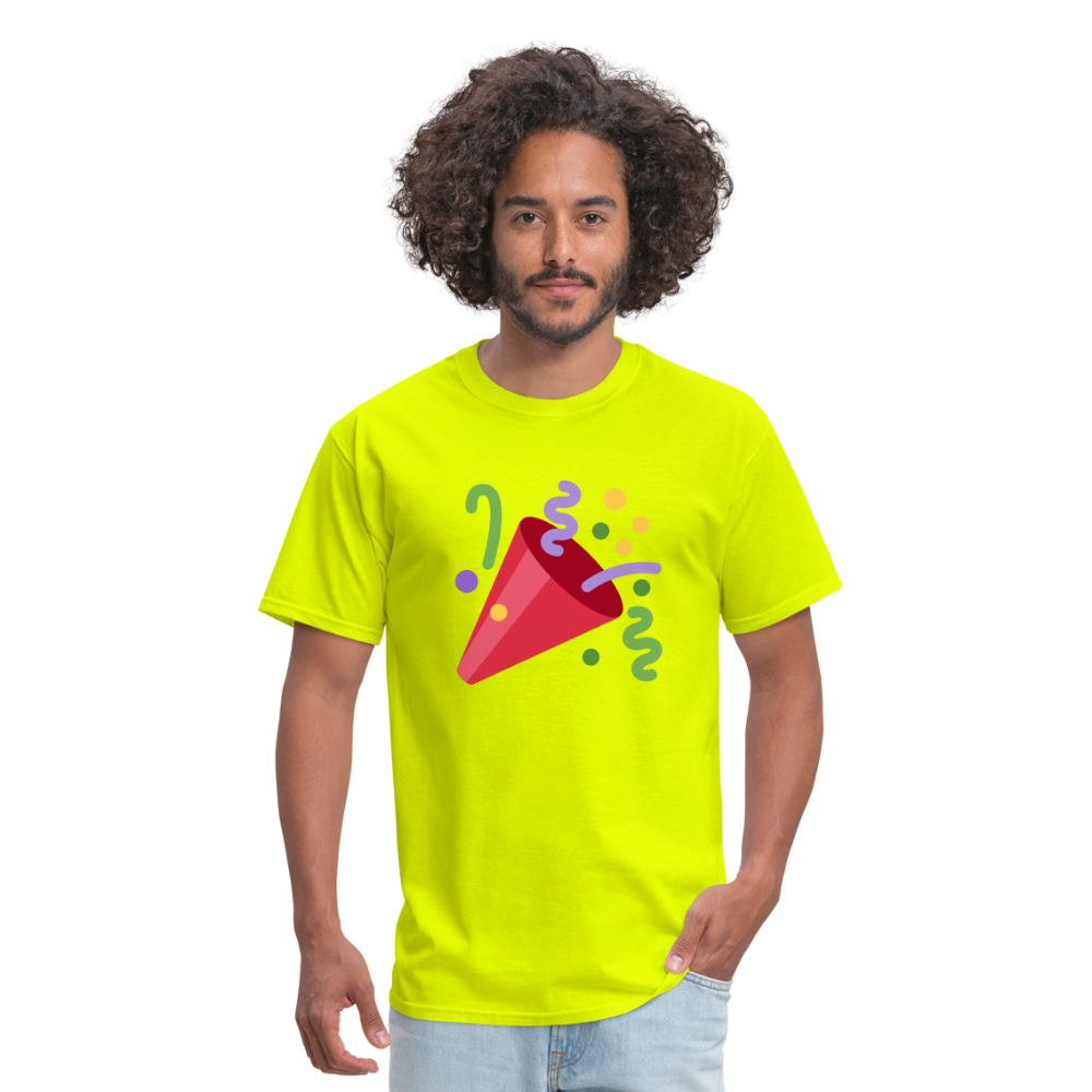 🎉 Party Popper (Twemoji) Unisex Classic T-Shirt - safety green